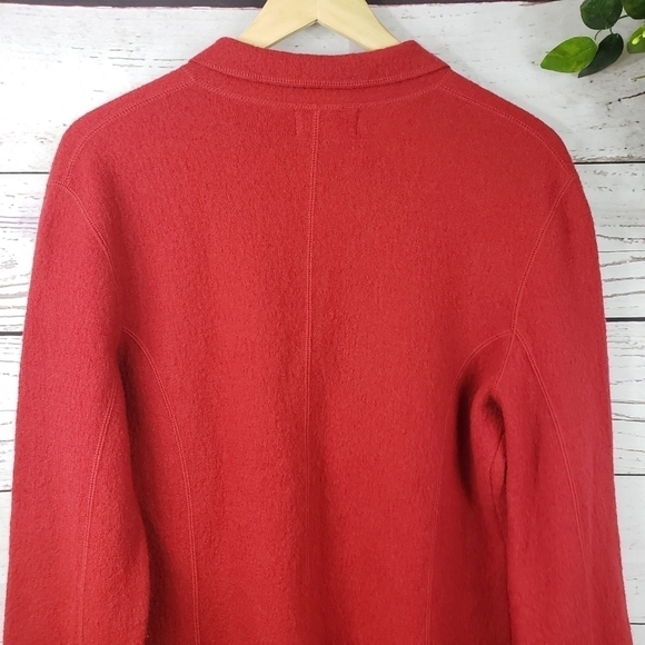 RENA ROWAN 100% Wool Cardigan Red Size M - Picture 5 of 7